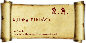 Ujlaky Miklós névjegykártya