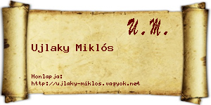 Ujlaky Miklós névjegykártya