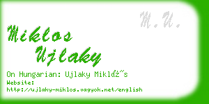 miklos ujlaky business card